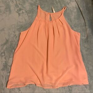 Pink chiffon tank top